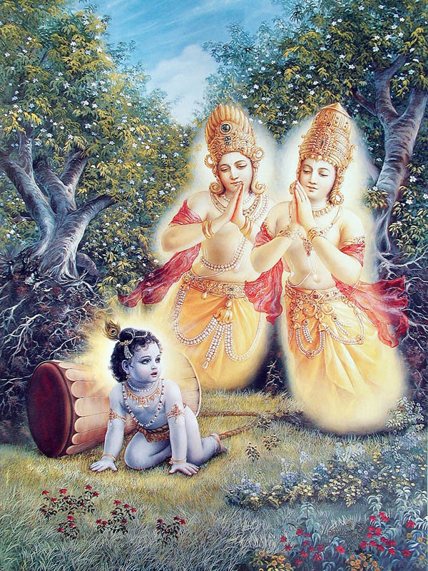 Krishna delivers Nalakuvara and Manigriva