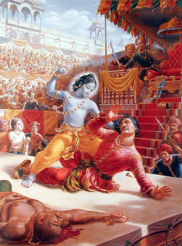 Krishna kills King Kamsa