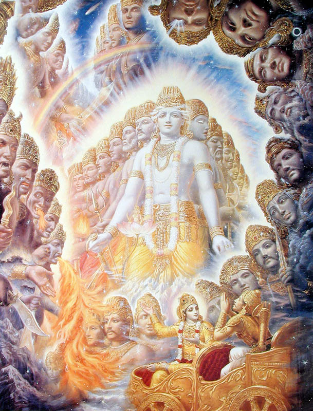 Arjuna beholds the universal form