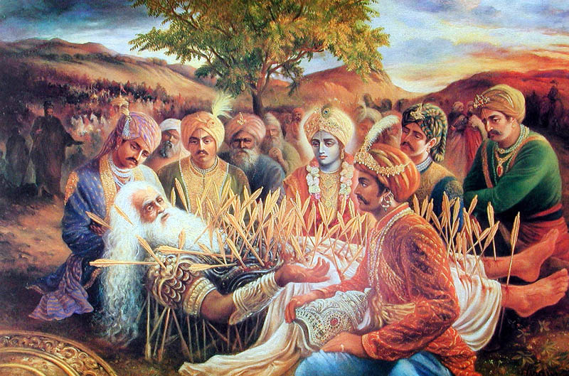 Bhishma on arrow bed